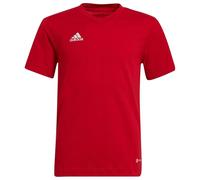 adidas Kids T-Shirt Entrada 22 Football Cotton Youth Red Teamwear Top