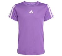 adidas - Kid's Training Essential 3 Stripes Tee - T-shirt size 116, purple