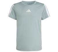 adidas Girl's Train Essentials 3-Stripes T-Shirt, Wonder Sage/White, 14-15 Years