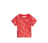 adidas Kids Trefoil monogram T-shirt - Red 3 mth-6 mth