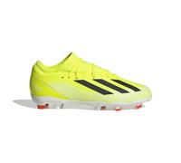 adidas Kids Unisex Junior X Crazyfast League FG Football Boots in Lime - Yellow Textile - Size UK 5.5