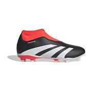 adidas Kids Unisex Juniors Predator League Laceless FG Football Boots in Black - Black/Red - Size UK 2.5