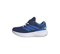 adidas Kids Unisex Run Falcon 6 Elastic Lace & Strap Sneaker, Dark Blue/Bright Royal Blue/Lucid Lemon, 30
