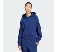 Adidas Kit Small Logo Full Zip Sweatshirt Blue S Woman