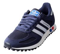 adidas La Trainer Og Unisex Fashion Trainers in Navy Silver - 10.5 UK
