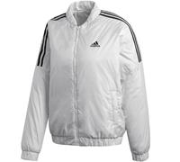 Adidas Ladies Bomber Jacket Training Transition Winter Padded Light Grey New