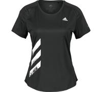 Adidas Ladies 'RUN IT' 3 stripe black Gym Fitness Workout Top