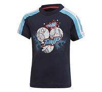 adidas LB Dy SM Tee T-Shirt - Legend Ink/Bright Cyan/White, 910Y