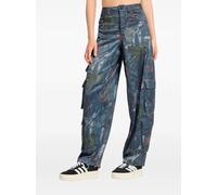 adidas Leaf Camo Print Satin cargo pants - Black 25-27