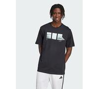 adidas Lens Power Of Three Graphic Tee - Black, Black, Size S, Men Black