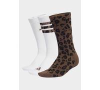 Adidas - Leo Pack Of 3 Earth Strata/Shadow Brown/White - Socks - brown - S - 55% Cotton, 45% Polyester S