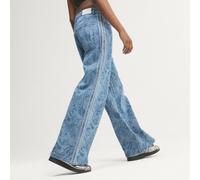 Adidas Originals Liberty London Firebird Mid Rise Straight Jeans Blue 26 / 32 Woman