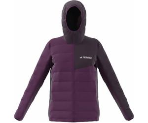 Adidas - Lightweight insulated down jacket - Multi Light Down Hooded Jacket W Aurora Plum Aurora Black for Women - Size M Black M