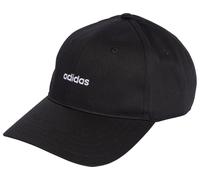 adidas Unisex Linear Embroidery Baseball Hat, Black/White, L-XL
