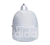 adidas Linear Mini Backpack Small Travel Bag, One Size, Sky Tint/White/Glory Grey, 10.5 inch x8.5 inch x5 inch, Unisex Linear Mini Backpack Small Travel Bag Discontinued