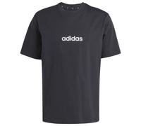 adidas Men's Essentials Linear Single Jersey TEE, Black/White, XXL