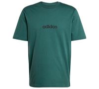 adidas Men's Essentials Linear Single Jersey TEE, Collegiate Green/Black, XXL