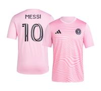 adidas Lionel Messi Inter Miami CF #10 Men's Player Name & Number Performance Shirt, Pink, XL