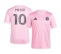adidas Lionel Messi Inter Miami CF #10 Men's Player Name & Number Performance Shirt, Pink, XS