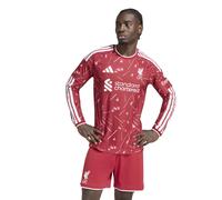 adidas Mens Liverpool Fc 26/27 Home Authentic Replica Long Sleeve Shirt, Red, Size L, Men Red