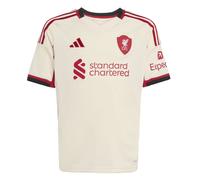 Adidas Liverpool Away Junior Short Sleeve Jersey 2025/2026 Colour: Cream, Size: 13-14 years