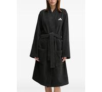 adidas logo-embroidered belted bathrobe - Black XS-S-M-L-XL