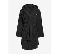 adidas Logo Hooded Bathrobe Pure Black - XL