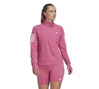 adidas Long Sleeve Top Womens Own The Run Half Zip Ladies Fitness Black or Pink