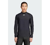 adidas Long Sleeves Rashguard, Black/White, Size M, Men Black/White