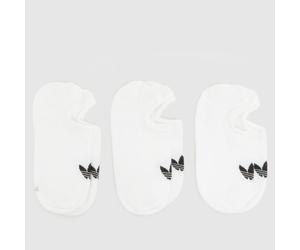 adidas Low Cut Socks 3 Pack in White & Black, Logo Detail, Size: 8.5-10 UK 8.5-10