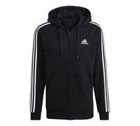 adidas M 3S Fl Fz Hd Stripe Sports Hooded Jacket Black GK9051 XXL