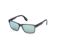Adidas Man OR0067 20Q Sunglasses Injected Grey Green Squared Normal Mirror