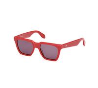Adidas Man OR0110 66A Sunglasses Acetate Red Smoke Squared Normal