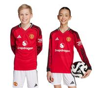 adidas Man Utd 25/26 Home L/S Football Shirt Jnr YS 9-10Yr