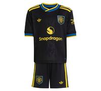 Adidas Manchester United 25/26 Mini Third Short Sleeve Junior Set Black 24 Months-3 Years Kids
