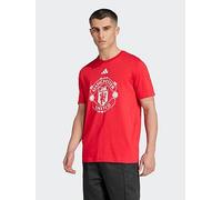 adidas Manchester United Mens Dna Badge Tee, Red, Size S, Men Red