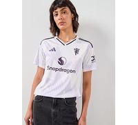 adidas Manchester United Womens 25/26 Away Stadium Replica Shirt, White, Size Xs, Women White