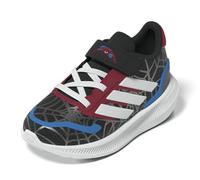 adidas Marvel Run Falcon Baby Boys' Trainers with Elastic Lace and Strap, Spider Man Black White Pure Ruby, 5.5 Child