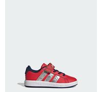 adidas Unisex Kids Marvel Spider-Man Grand Court Kids Shoes, Pure Ruby/Silver met./Dark Blue, 4 UK