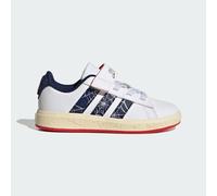 adidas Unisex Kids Marvel Spider-Man Grand Court Kids Shoes, FTWR White/Dark Blue/Warm Vanilla, 11 UK Child