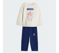 adidas Unisex Baby MARVEL SPIDER-MAN JOGGER, off white/dark blue, 3-6 Months