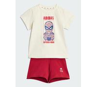 adidas Marvel Spiderman T-Shirt & Shorts Set, White, Size 18-24 Months White
