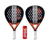 Adidas Match Padel Racket Twin Set - Includes 2 x Padel Rackets & 3 Padel Balls