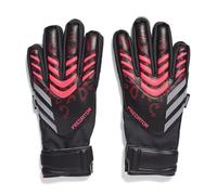adidas Match Predator Fingersave Goalkeeper Football Gloves, Unisex, Adult, Black/Bright Red, Size 7