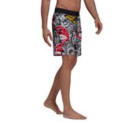 Adidas Men Badge Up Board Shorts Logo Graphic Swim Trunks Multicolor