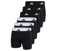 adidas Men Boxer Briefs 6-Pack Active Flex Cotton Logo Black/White