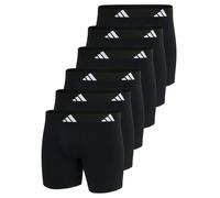 adidas Men Boxer Briefs 6-Pack Active Flex Cotton Logo Black/White
