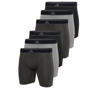adidas Men Boxershorts 6-Pack Boxer Briefs Active Micro Flex Logo Black/Gray