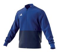 Adidas Men Condivo 18 Presentation Jacket - Bold Blue/Dark Blue/White, Small