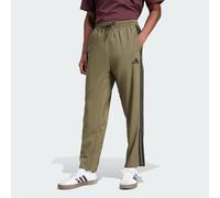 adidas Men's Essential Three Stripes Stanford Pant Open Hem, Olive Strata/Black, M